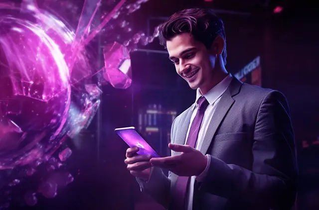 Ilustrasi hiburan digital yang aman dan menyenangkan melalui voucher di permata4